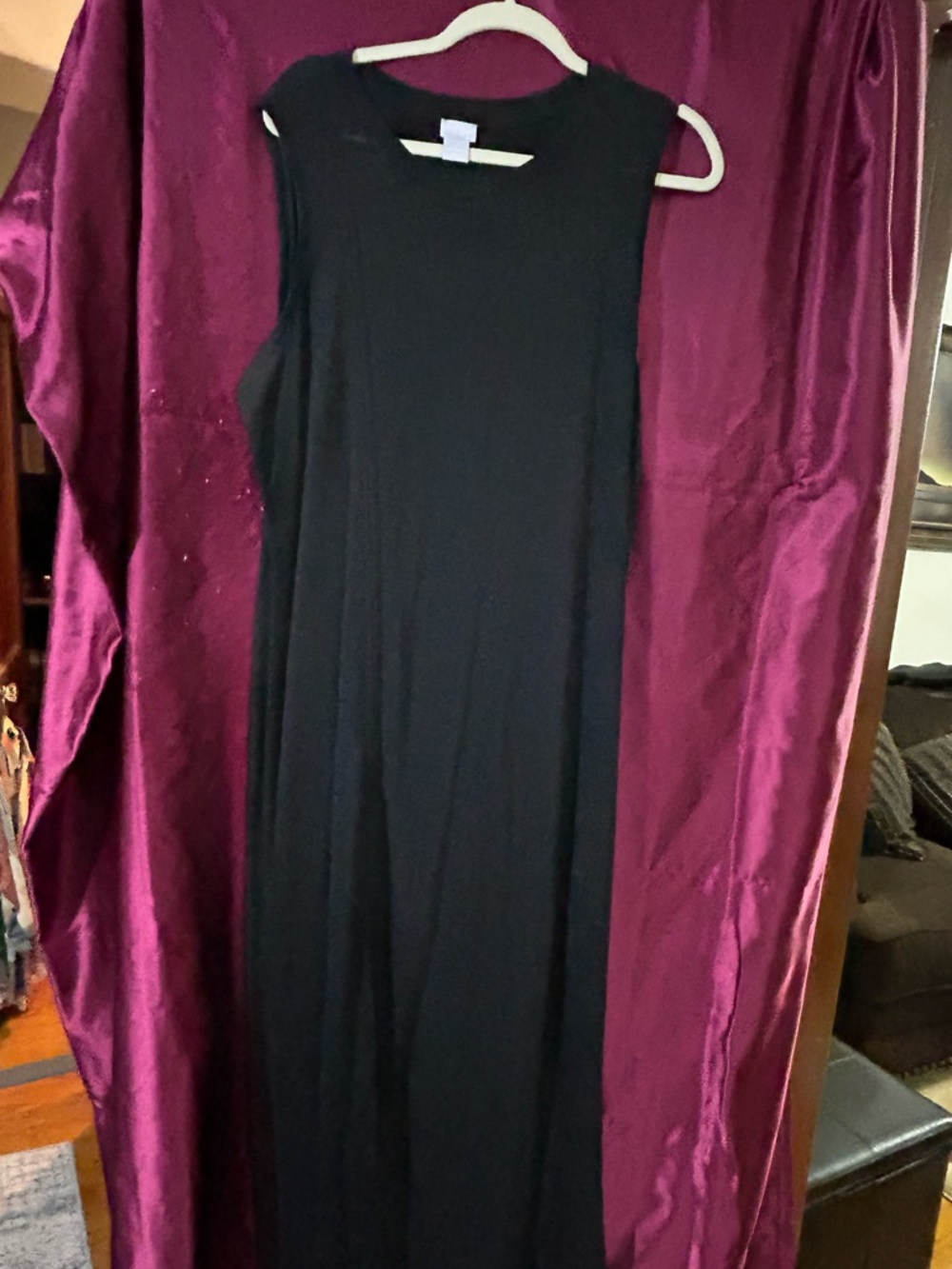 NWOT- Chicos Sleeveless Black Maxi Dress - Simple Elegant - NEW Never worn.
